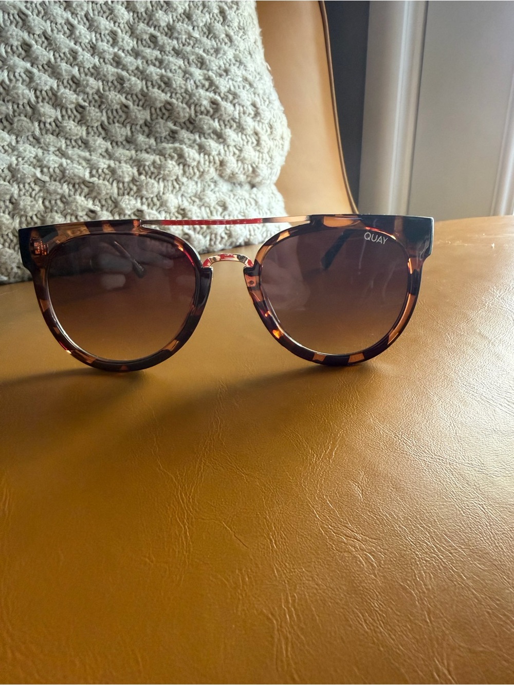 Quay Australia Tortoiseshell Frame Brown Gradient Lenses Sunglasses